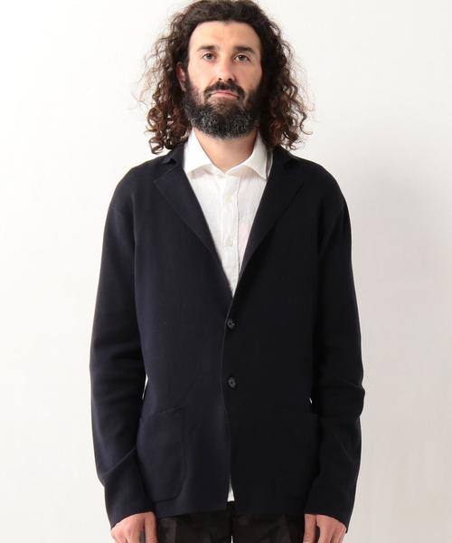 UNITED ARROWS(ユナイテッドアローズ)の「USET コットン ハイゲージ ニット ジャケット◆(テーラードジャケット・メンズ・グレー/ブラウン/ネイビー・MEDIUM/SMALL/X-LARGE/LARGE)」の21枚目の写真