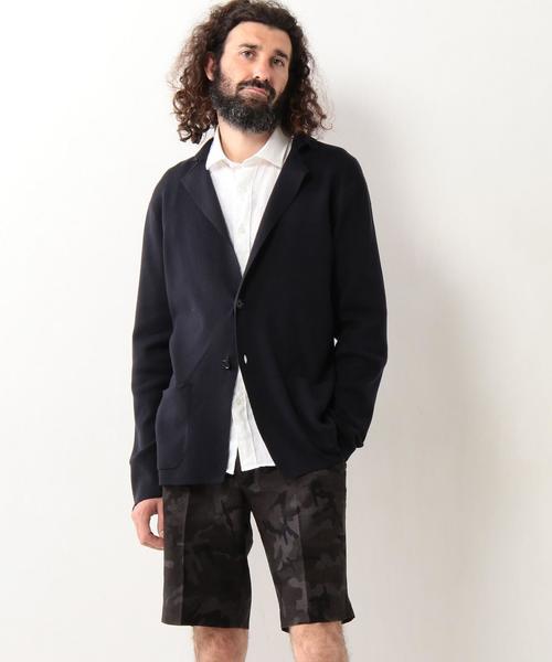 UNITED ARROWS(ユナイテッドアローズ)の「USET コットン ハイゲージ ニット ジャケット◆(テーラードジャケット・メンズ・グレー/ブラウン/ネイビー・MEDIUM/SMALL/X-LARGE/LARGE)」の9枚目の写真