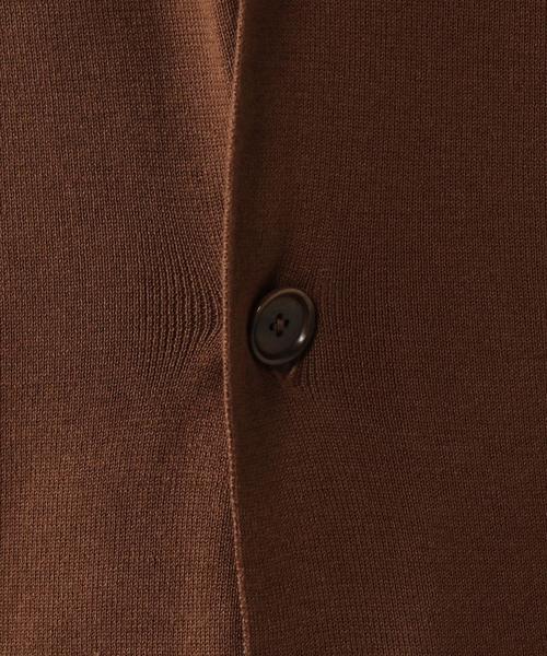 UNITED ARROWS(ユナイテッドアローズ)の「USET コットン ハイゲージ ニット ジャケット◆(テーラードジャケット・メンズ・グレー/ブラウン/ネイビー・MEDIUM/SMALL/X-LARGE/LARGE)」の5枚目の写真