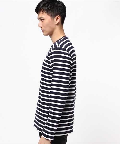 BLACK LABEL CRESTBRIDGE(ブラックレーベル・クレストブリッジ)の「マリンボーダー ロンT(Tシャツ/カットソー・メンズ・オフホワイト/ブルー/ネイビー/イエロー/レッド・2/3/4)」の6枚目の写真