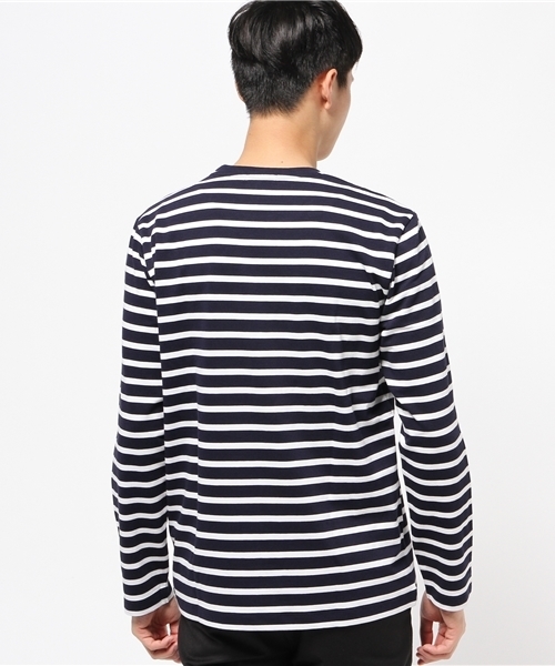 BLACK LABEL CRESTBRIDGE(ブラックレーベル・クレストブリッジ)の「マリンボーダー ロンT(Tシャツ/カットソー・メンズ・オフホワイト/ブルー/ネイビー/イエロー/レッド・2/3/4)」の7枚目の写真