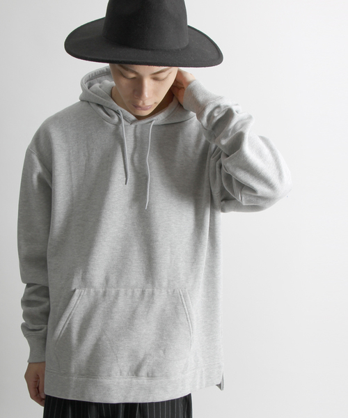 WEGO(ウィゴー)の「WEGO/カラー起毛ビッグシルエットプルパーカー(パーカー・メンズ・ブラック/ホワイト/杢グレー/キャメル/ピンク/カーキ/ブルー/レッド/イエロー・SMALL/MEDIUM/LARGE)」の4枚目の写真