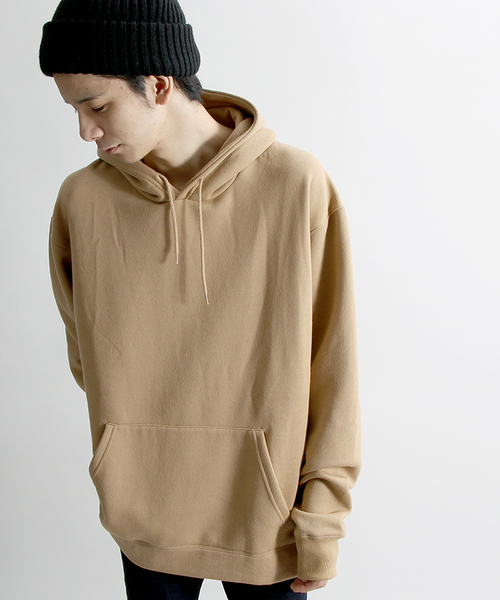 WEGO(ウィゴー)の「WEGO/カラー起毛ビッグシルエットプルパーカー(パーカー・メンズ・ブラック/ホワイト/杢グレー/キャメル/ピンク/カーキ/ブルー/レッド/イエロー・SMALL/MEDIUM/LARGE)」の7枚目の写真