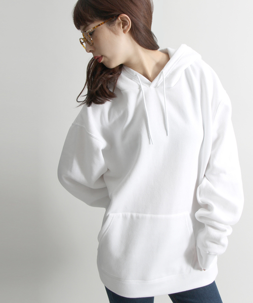 WEGO(ウィゴー)の「WEGO/カラー起毛ビッグシルエットプルパーカー(パーカー・メンズ・ブラック/ホワイト/杢グレー/キャメル/ピンク/カーキ/ブルー/レッド/イエロー・SMALL/MEDIUM/LARGE)」の2枚目の写真