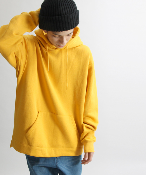 WEGO(ウィゴー)の「WEGO/カラー起毛ビッグシルエットプルパーカー(パーカー・メンズ・ブラック/ホワイト/杢グレー/キャメル/ピンク/カーキ/ブルー/レッド/イエロー・SMALL/MEDIUM/LARGE)」の6枚目の写真