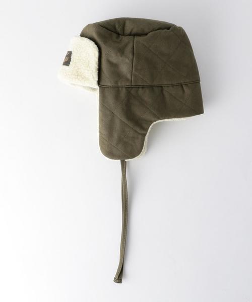 green label relaxing(グリーンレーベルリラクシング)の「【AVIREX(アヴィレックス)】BABY パイロット ハット◆(ハット・キッズ・ベージュ/オリーブ・50cm)」の2枚目の写真