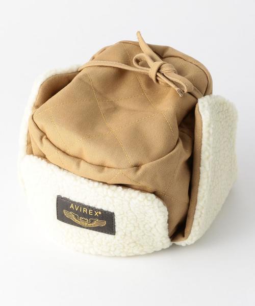 green label relaxing(グリーンレーベルリラクシング)の「【AVIREX(アヴィレックス)】BABY パイロット ハット◆(ハット・キッズ・ベージュ/オリーブ・50cm)」の4枚目の写真