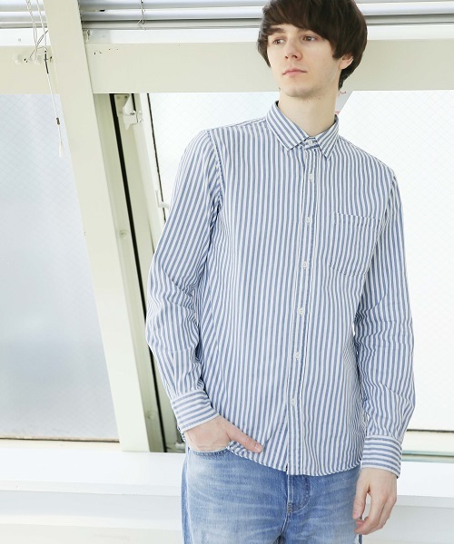 GLOBAL WORK(グローバルワーク)の「デニムシャツ長袖/734080(シャツ/ブラウス・メンズ・ブルー系その他/ネイビー/ブルー/ライトブルー・X-LARGE/SMALL/LARGE/MEDIUM)」の3枚目の写真