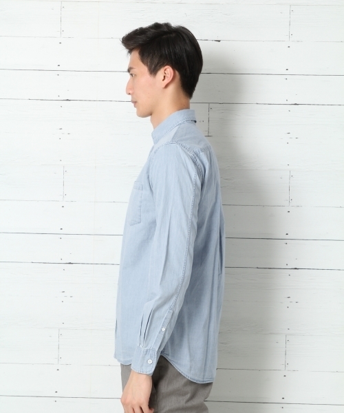 GLOBAL WORK(グローバルワーク)の「デニムシャツ長袖/734080(シャツ/ブラウス・メンズ・ブルー系その他/ネイビー/ブルー/ライトブルー・X-LARGE/SMALL/LARGE/MEDIUM)」の7枚目の写真