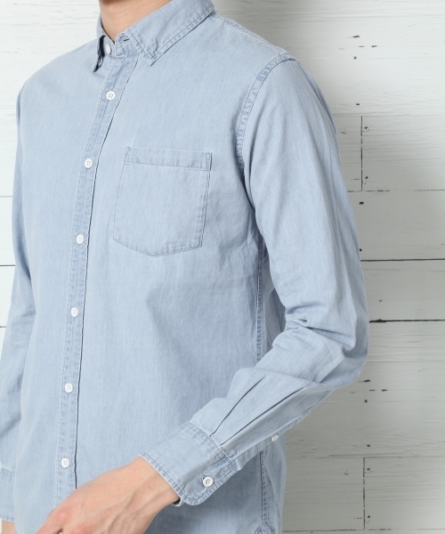 GLOBAL WORK(グローバルワーク)の「デニムシャツ長袖/734080(シャツ/ブラウス・メンズ・ブルー系その他/ネイビー/ブルー/ライトブルー・X-LARGE/SMALL/LARGE/MEDIUM)」の10枚目の写真