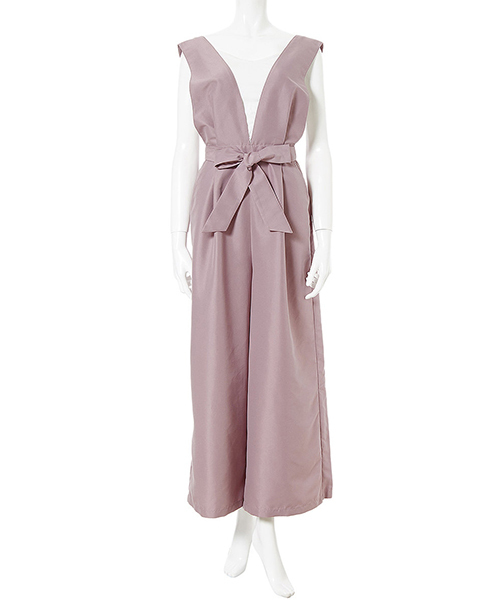 ルフィル　オールインワン　コンビネゾン　Ｖネック　ベージュ anuke SALE50%OFF アンヌーク 2025SpringSummer ワンピース