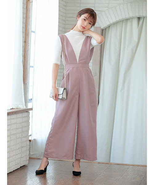 fifth(フィフス)の「ウエストリボンVネックコンビネゾン(つなぎ/オールインワン・レディース・ブラック/カーキ/ライトグレー/ベージュ/チャコールグレー/ピンク/ダークグレー/グレー/オリーブ/キャメル/スモークピンク・MEDIUM/SMALL)」の15枚目の写真