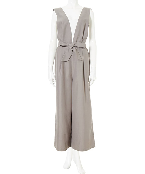 fifth(フィフス)の「ウエストリボンVネックコンビネゾン(つなぎ/オールインワン・レディース・ブラック/カーキ/ライトグレー/ベージュ/チャコールグレー/ピンク/ダークグレー/グレー/オリーブ/キャメル/スモークピンク・MEDIUM/SMALL)」の19枚目の写真