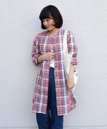 SHIPS Days（シップスデイズ）の「【別注】Villon'd: シャツ チュニック(チェック)（チュニック）」