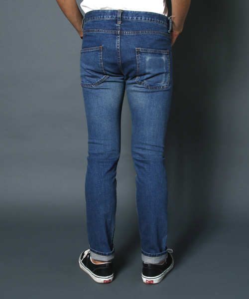 Magine(マージン)の「NO.35 STRETCH SLIM STRIGHT SELVAGE VINTAGE DENIM:NO.35 ストレッチスリムストレート セルビッチデニム(デニムパンツ・メンズ・インディゴブルー・44/46/48)」の14枚目の写真