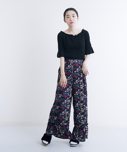 MERLOT（メルロー）の「フリルシャーリングオフショルトップス1168（シャツ/ブラウス・レディース・レッド/オフホワイト/イエロー/ブラック・FREE）」の14枚目の写真