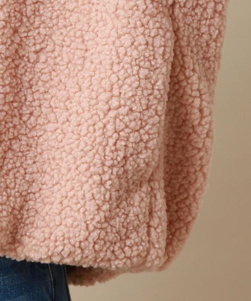 Another Edition（アナザーエディション）の「ボアノーカラーカーディガン（ノーカラージャケット・レディース・ブラック/ライトグレー/ケリー/ライトピンク・フリー）」の16枚目の写真