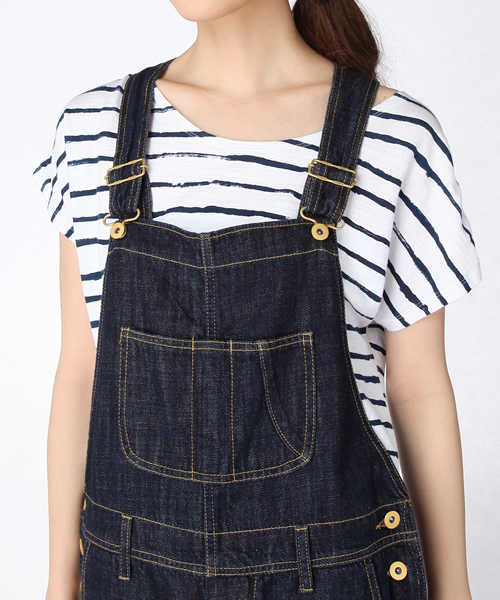 CIAOPANIC TYPY（チャオパニックティピー）の「甘織りデニムサロペット（サロペット/オーバーオール・レディース・インディゴブルー/ネイビー/ブルー・FREE）」の6枚目の写真