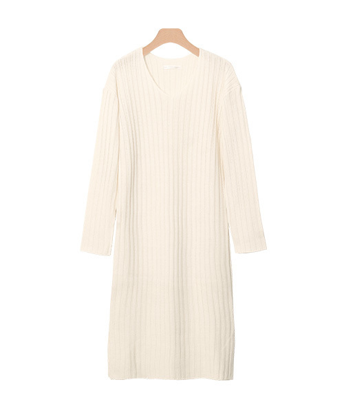 Vネックロング丈リブニットワンピース ワンピース Pierrot ピエロ のファッション通販 Zozotown