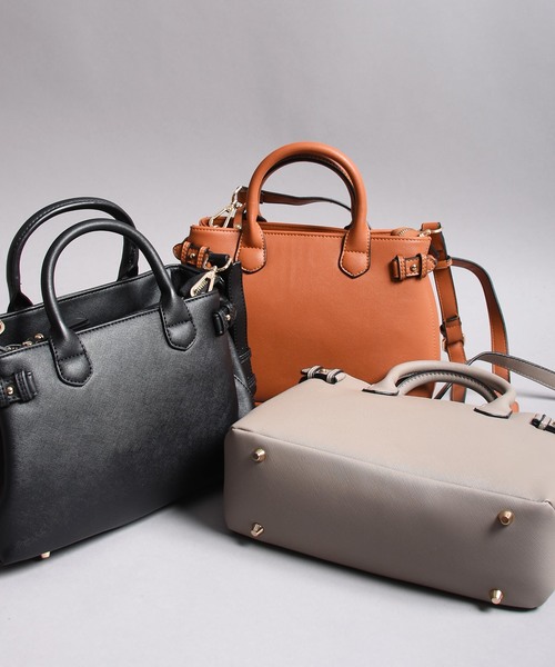 PLAIN CLOTHING（プレーンクロージング）の「サイドベルト2wayバッグ【PLAIN CLOTHING】（ショルダーバッグ・レディース・ブラック/キャメル/グレー・FREE）」の12枚目の写真