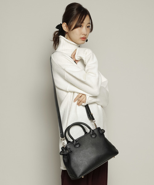 PLAIN CLOTHING（プレーンクロージング）の「サイドベルト2wayバッグ【PLAIN CLOTHING】（ショルダーバッグ・レディース・ブラック/キャメル/グレー・FREE）」の17枚目の写真