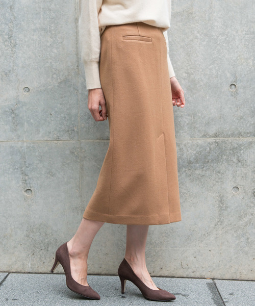 RIVE DROITE(リヴドロワ)の「カルゼロングタイトスカート(スカート・レディース・ブラック/キャメル・36/38)」の1枚目の写真