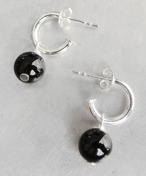 TONE SELECT GOODS(トーンセレクトグッズ)の「【925 SILVER ACC】ラウンドストーンスイングピアスSV925(OG)(ピアス(両耳用)・レディース・その他/その他1/その他2/ターコイズブルー/その他3/その他4/その他5/その他6/その他7・FREE)」の4枚目の写真