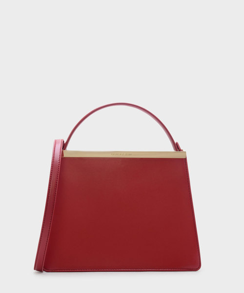 CHARLES & KEITH(チャールズ & キース)の「トラペゾイドストラクチャードハンドバッグ / TRAPEZIOD STRUCTURED HANDBAG(ハンドバッグ・レディース・ブラック/レッド/マルチ・L)」の3枚目の写真