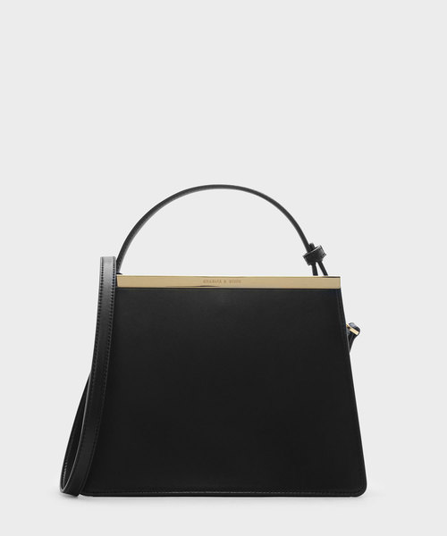CHARLES & KEITH(チャールズ & キース)の「トラペゾイドストラクチャードハンドバッグ / TRAPEZIOD STRUCTURED HANDBAG(ハンドバッグ・レディース・ブラック/レッド/マルチ・L)」の2枚目の写真