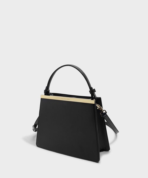 CHARLES & KEITH(チャールズ & キース)の「トラペゾイドストラクチャードハンドバッグ / TRAPEZIOD STRUCTURED HANDBAG(ハンドバッグ・レディース・ブラック/レッド/マルチ・L)」の10枚目の写真