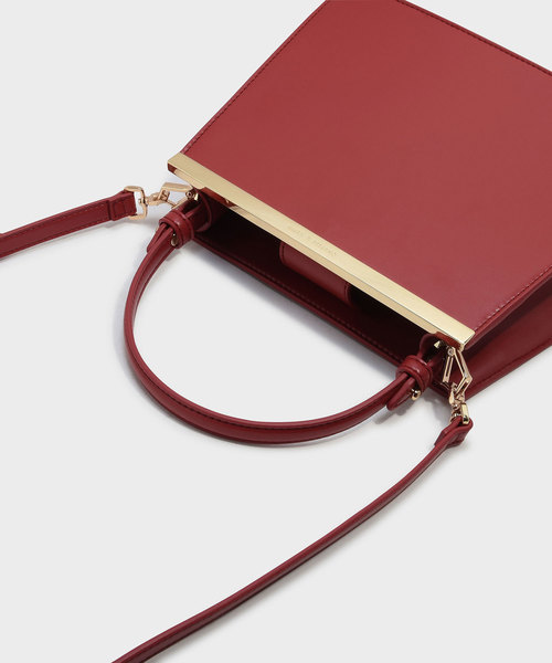 CHARLES & KEITH(チャールズ & キース)の「トラペゾイドストラクチャードハンドバッグ / TRAPEZIOD STRUCTURED HANDBAG(ハンドバッグ・レディース・ブラック/レッド/マルチ・L)」の14枚目の写真