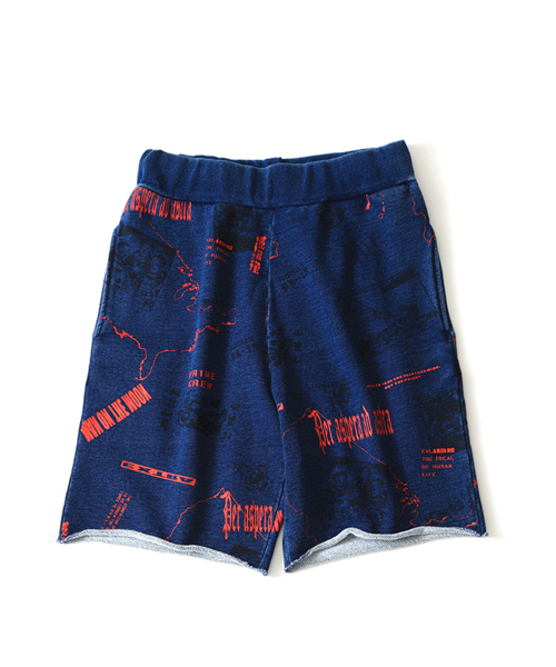 BILLIONAIRE BOYS CLUB(ビリオネア・ボーイズ・クラブ)の「BILLIONAIRE BOYS CLUB HEADLINE PRINT SHORTS 18SPRING(その他パンツ・メンズ・インディゴブルー・LARGE/MEDIUM/SMALL)」の1枚目の写真