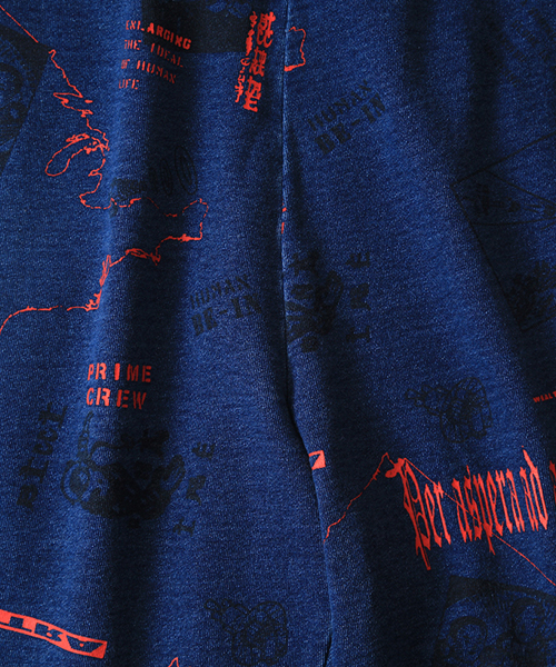 BILLIONAIRE BOYS CLUB(ビリオネア・ボーイズ・クラブ)の「BILLIONAIRE BOYS CLUB HEADLINE PRINT SHORTS 18SPRING(その他パンツ・メンズ・インディゴブルー・LARGE/MEDIUM/SMALL)」の5枚目の写真