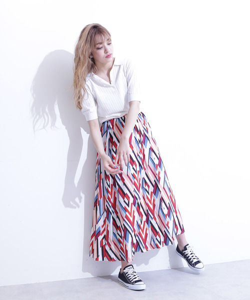 N.（N. Natural Beauty Basic）（エヌエヌナチュラルビューティーベーシック）の「◆アイレットポロニット（ニット/セーター・レディース・ホワイト/パープル/ホワイト系その他/ブラック・MEDIUM）」の8枚目の写真
