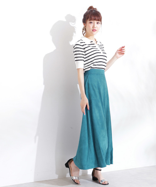 N.（N. Natural Beauty Basic）（エヌエヌナチュラルビューティーベーシック）の「◆アイレットポロニット（ニット/セーター・レディース・ホワイト/パープル/ホワイト系その他/ブラック・MEDIUM）」の17枚目の写真