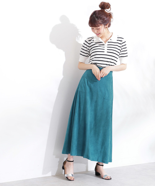 N.（N. Natural Beauty Basic）（エヌエヌナチュラルビューティーベーシック）の「◆アイレットポロニット（ニット/セーター・レディース・ホワイト/パープル/ホワイト系その他/ブラック・MEDIUM）」の18枚目の写真