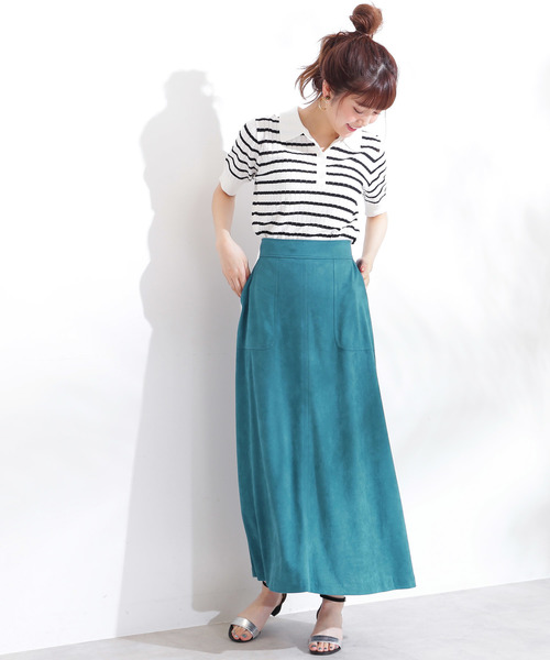 N.（N. Natural Beauty Basic）（エヌエヌナチュラルビューティーベーシック）の「◆アイレットポロニット（ニット/セーター・レディース・ホワイト/パープル/ホワイト系その他/ブラック・MEDIUM）」の19枚目の写真