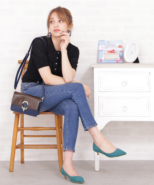 N.（N. Natural Beauty Basic）（エヌエヌナチュラルビューティーベーシック）の「◆アイレットポロニット（ニット/セーター・レディース・ホワイト/パープル/ホワイト系その他/ブラック・MEDIUM）」の21枚目の写真