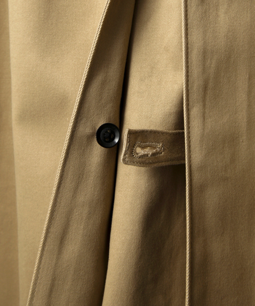 junhashimoto（ジュンハシモト）の「0 STITCH TIELOCKEN（トレンチコート・メンズ・ベージュ/カーキ・2/3/5/4）」の10枚目の写真