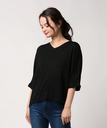 AMERICAN HOLIC | Vネックドルマンプルオーバー(Tシャツ/カットソー)