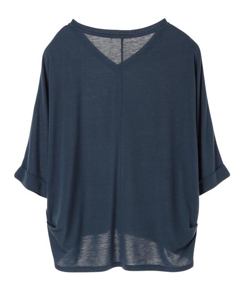 AMERICAN HOLIC（アメリカンホリック）の「Vネックドルマンプルオーバー（Tシャツ/カットソー・レディース・チャコールグレー/モカ/ブラック/ブルーグリーン・FREE）」の12枚目の写真