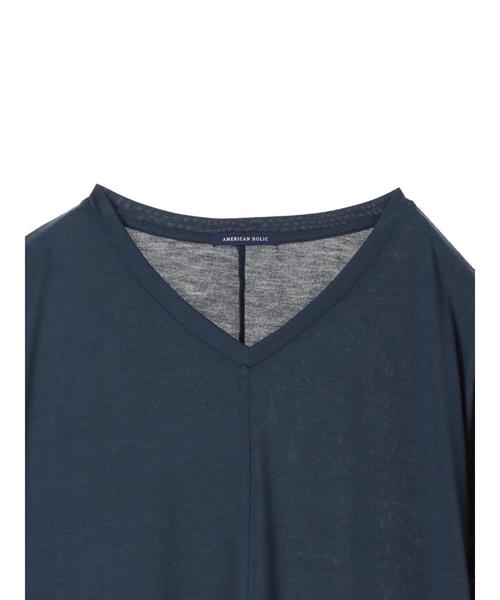 AMERICAN HOLIC（アメリカンホリック）の「Vネックドルマンプルオーバー（Tシャツ/カットソー・レディース・チャコールグレー/モカ/ブラック/ブルーグリーン・FREE）」の13枚目の写真