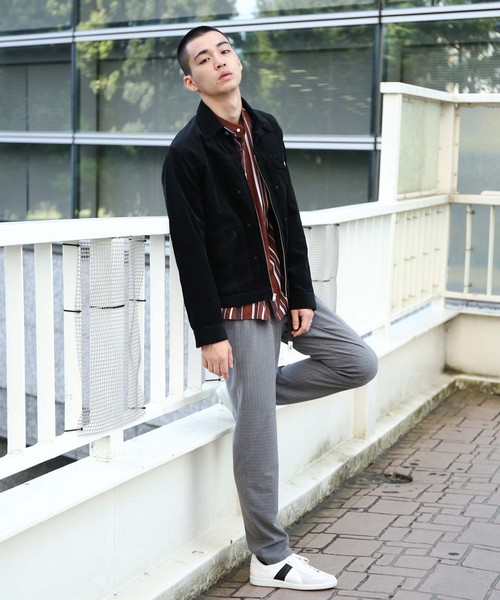 ADAM ET ROPE'(アダムエロペ)の「ストライプバンドカラーシャツ(シャツ/ブラウス・メンズ・ホワイト/ベージュ/ブラウン/グリーン系その他・M/L)」の22枚目の写真