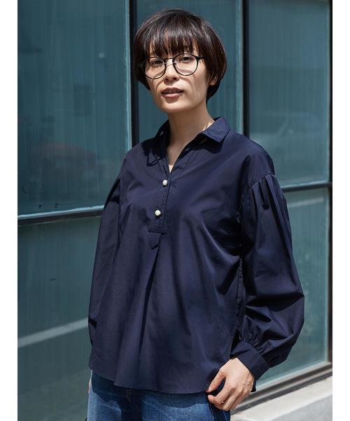 AMERICAN HOLIC(アメリカンホリック)の「パールボタンスキッパーシャツ*(シャツ/ブラウス・レディース・ネイビー/その他5/その他8/ベージュ系その他4・FREE)」の14枚目の写真