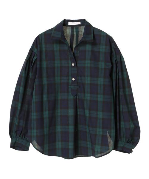 AMERICAN HOLIC(アメリカンホリック)の「パールボタンスキッパーシャツ*(シャツ/ブラウス・レディース・ネイビー/その他5/その他8/ベージュ系その他4・FREE)」の6枚目の写真