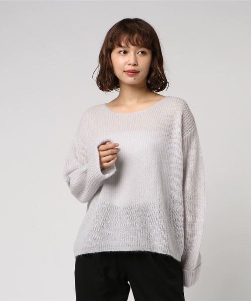 LBC（エルビーシー）の「キッドモヘアプルオーバー（ニット/セーター・レディース・ライトグレー/ライトイエロー・M）」の5枚目の写真