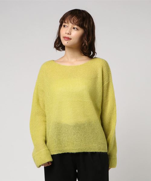 LBC（エルビーシー）の「キッドモヘアプルオーバー（ニット/セーター・レディース・ライトグレー/ライトイエロー・M）」の6枚目の写真