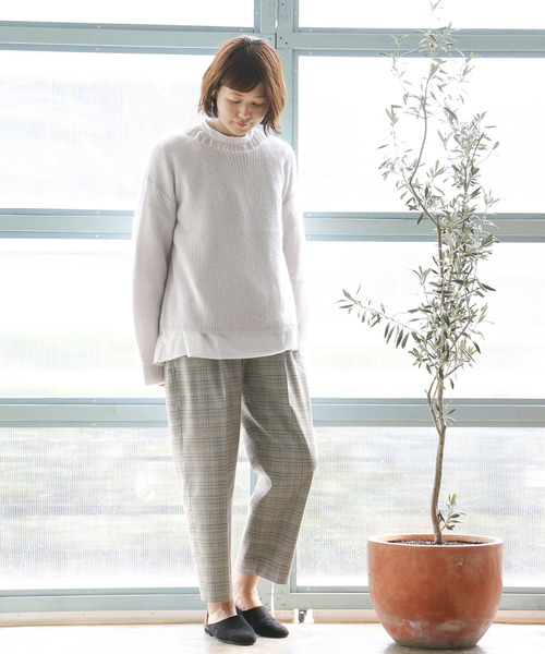 LBC（エルビーシー）の「キッドモヘアプルオーバー（ニット/セーター・レディース・ライトグレー/ライトイエロー・M）」の7枚目の写真