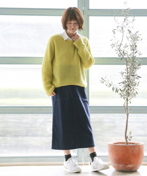 LBC（エルビーシー）の「キッドモヘアプルオーバー（ニット/セーター・レディース・ライトグレー/ライトイエロー・M）」の8枚目の写真