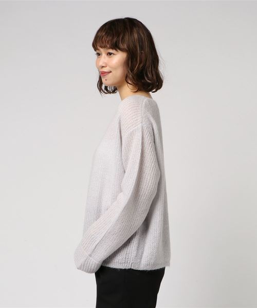 LBC（エルビーシー）の「キッドモヘアプルオーバー（ニット/セーター・レディース・ライトグレー/ライトイエロー・M）」の4枚目の写真